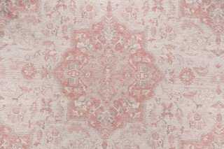 Medallion Woven Chenille Tapestry Upholstery Fabric in Blush