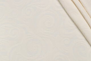 Scroll Matelasse Upholstery Fabric in Natural