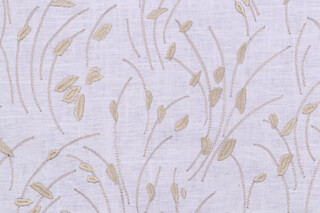 Richloom Tory Embroidered Decorator Fabric in White