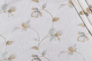 Janie Embroidered Decorator Fabricut in Celadon