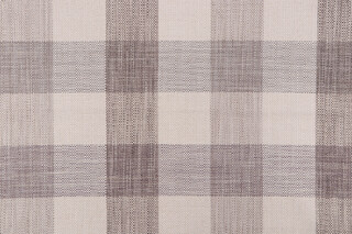 Check Woven Upholstery Fabric in Greystone