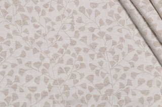 Ginkgo Woven Decorator Fabric in Fog