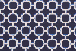 Mill Creek Hockley Printed Polyester Outdoor Fabric in Deep Sea