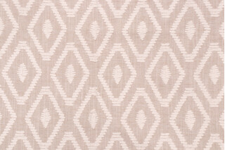 Valiant Fabrics Canyon Embroidered Drapery Fabric in Natural
