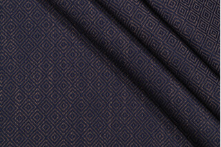 Damien Woven Upholstery Fabric in Navy