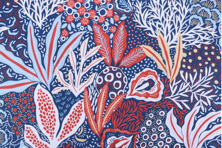 Stof France Neree Printed Cotton Twill Drapery Fabric in Multicolore