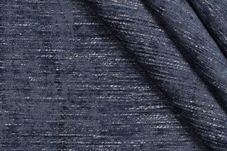 Layla Woven Chenille Upholstery Fabric in Indigo
