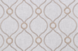 PK Lifestyles Curveball Embroidered Drapery Fabric in Smoke