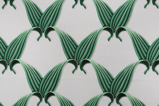 Novogratz Ombre Palm Printed Cotton Drapery Fabric in Verdi Gris