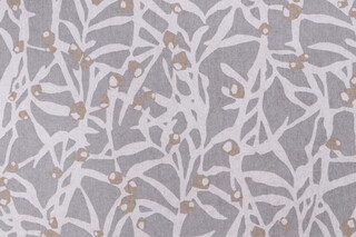 PK Lifestyles Origami Branch Printed Cotton Drapery Fabric in Platinum