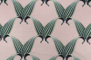 Novogratz Ombre Palm Printed Cotton Drapery Fabric in Blushing