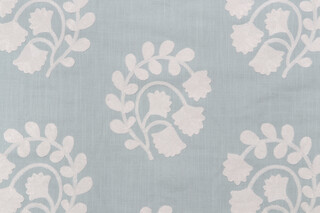 Richloom Parfait Embroidered Drapery Fabric in Robins Egg 
