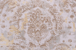 Ester Printed Linen Drapery Fabric in Beige