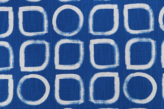 Robert Allen Asawa Block Printed Cotton Drapery Fabric in High Noon