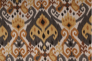 Mill Creek Witherfield Printed Cotton Drapery Fabric in Candlelight