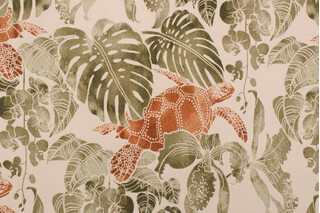 Tommy Bahama Tortuga Bay Printed Polyester Outdoor Fabric in Sunset