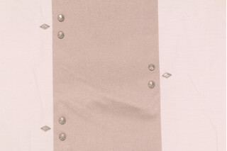 Duralee Bejeweled Striped Drapery Fabric in Taupe