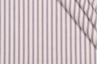 Covington Woven Ticking Decorator Fabric in 51-Denim Blue
