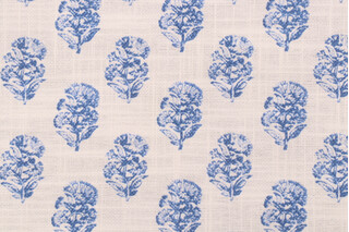 PK Lifestyles Posy Printed Drapery Fabric in Aegean