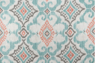 Covington Kantha Printed Drapery Fabric in Surf