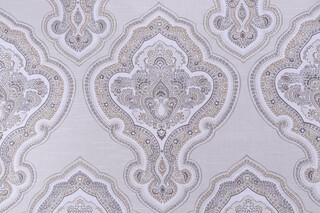 Jennifer Adams Home Laval Printed Cotton Drapery Fabric in Travertine for Covington