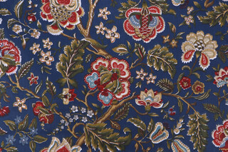 Waverly Imperial Dress Printed Cotton Twill Drapery Fabric in Jewel