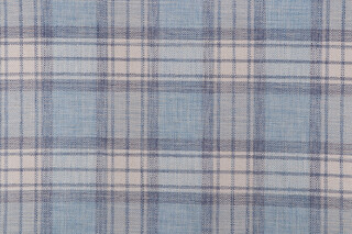 Waverly Kintyre Plaid Woven Upholstery Fabric in Caspian