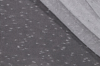 Speckle Sheer Drapery Fabric in Silver