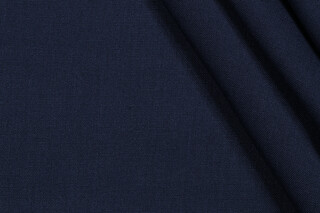 Lady Fabrics Beatriz Woven Linen Decorator Fabric in True Blue