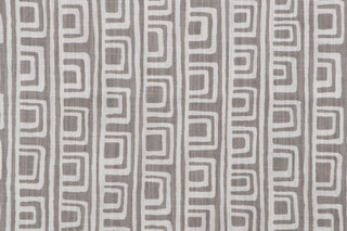 Squared Printed Drapery Fabric in Dove