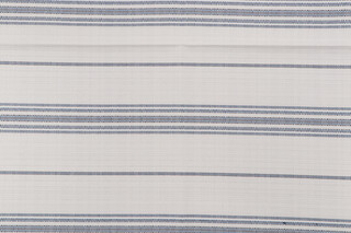 Ticking Woven Polyolefin Outdoor Fabric in Indigo