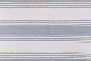Coronado Stripe Woven Polyolefin Outdoor Fabric in Bay Blue