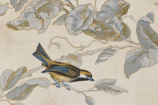 Reigate Printed Cotton Drapery Fabric in Linen