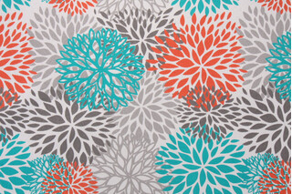 Premier Prints Blooms Outdoor Fabric in Pacific