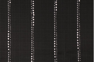 Premier Prints Carlo Printed Luxe Polyester Outdoor Fabric in Black