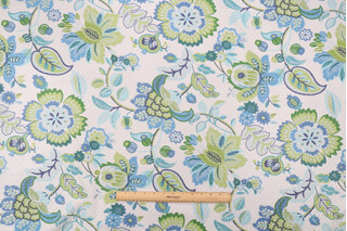 Richloom Telfair-Diamond Embossed Printed Polyester Outdoor Fabric in Seaglass
