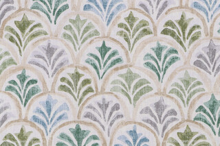 Magnolia Home Countess Printed Cotton Drapery Fabric in Bay