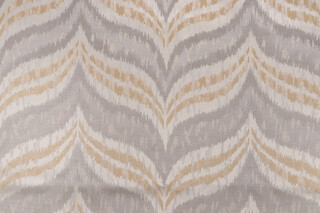 Zemlya Tapestry Upholstery Fabric in Gray Gold