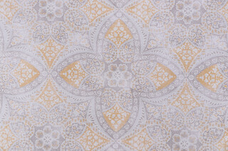 P Kaufmann Alfresco Printed Cotton Drapery Fabric in Maize