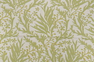 Floral Seas Woven Polyolefin Outdoor Fabric in Citron
