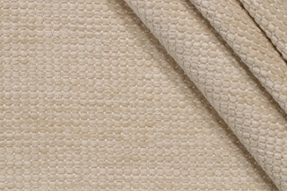 1 Yard Scalamandre Cubic Woven Chenille Upholstery Fabric in Ivory/White