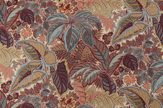 Grey Watkins Tropical Paisley Printed Drapery Fabric in Maize