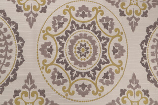 Susannah Damask Decorator Fabric in Graphite