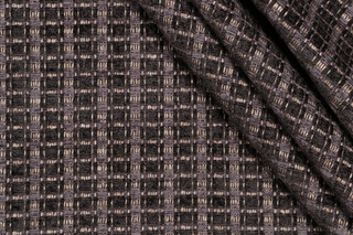 Compass Woven Chenille Upholstery Fabric in Charcoal