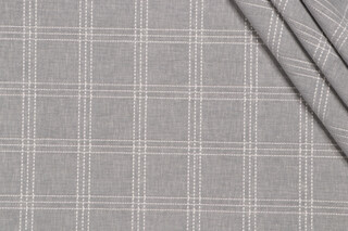 PK Lifestyles Catalina Check Woven Chenille Upholstery Fabric in Sterling 