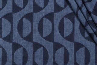 PK Lifestyles Calder Embroidered Decorator Fabric in Indigo 