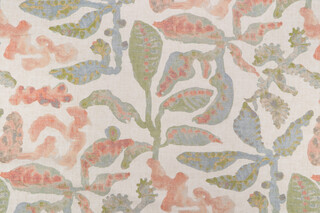 PK Lifestyles Coriolis Printed Cotton Drapery Fabric in Shell 