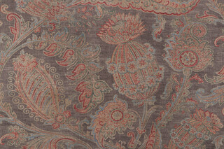 PK Lifestyles Loggia Printed Linen Blend Drapery Fabric in Notte 