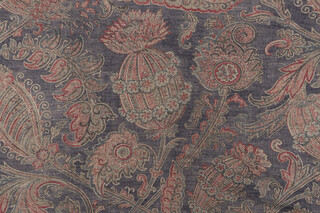 PK Lifestyles Loggia Printed Linen Blend Drapery Fabric in Azure 