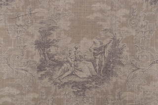 PK Lifestyles A Sweet Life Printed Linen Blend Drapery Fabric in Stone 